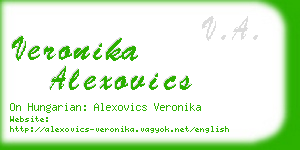 veronika alexovics business card